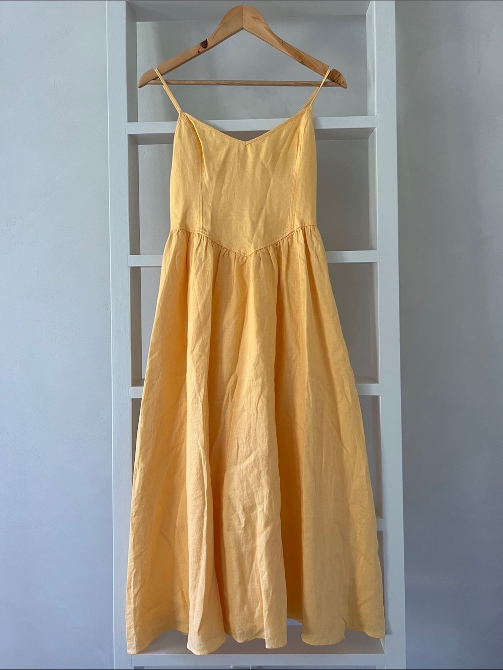 Wilfred Influence Yellow Linen Maxi Dress